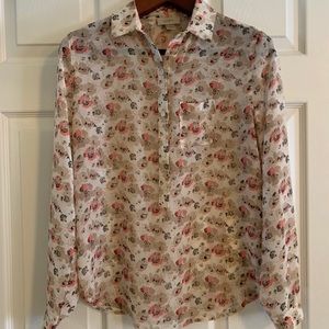 LOFT Floral Print Blouse